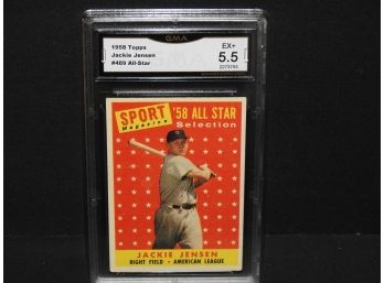 Graded EX 1958 Topps Jackie Jensen Baseball Card