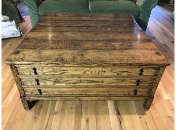 Incredible Farmhouse/plank Style 6 Drawer Coffee Table From BEACON HILL