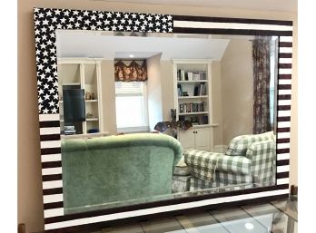 Custom Made Horizontal Flag Mirror From Framing Corner