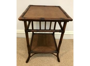 POTTERY BARN Rattan Accent Table