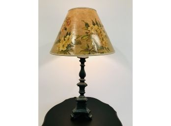 Large 3ft Tall  Lamp With Beautiful Floral Shade