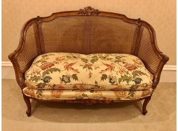 Stunning LOUIS XV STYLE Gilt Cane Back Settee