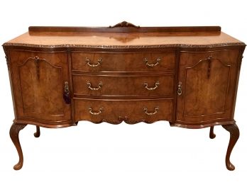 Incredible Walnut Queen Anne Style Sideboard