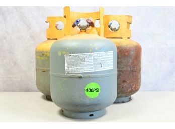 Trio Of Refrigerant Recovery Cylinders, 50 Lb Recovery Tank 400 PSI #1