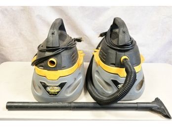 Pair Of Stinger 2.5 Gal. Compact Wet/Dry Shop Vacuum