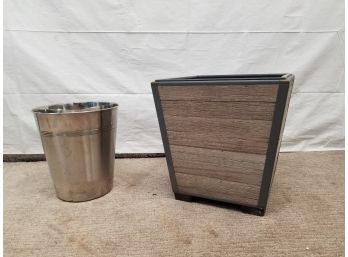 Indoor Planter & Metal Waste Basket