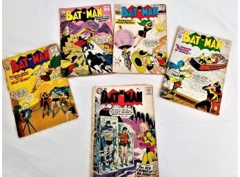 10 Cent DC Comics 1959-1961 Batman Comic Books #121, 139, 140, 141, 142,