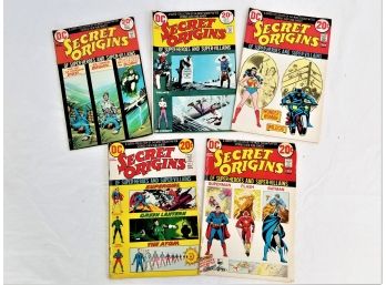 20 Cent DC Comics  1973 Secret Orgin's Comic Books  #1, 2, 3, 4, 5