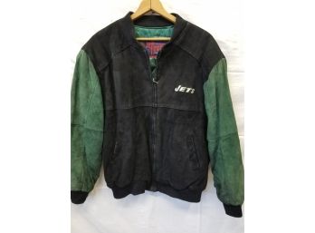 Men's Vintage Jeff Hamilton Pro Sport NFL Jets Suede Varsity Jacket Size M