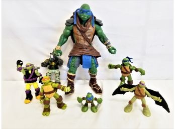 Seven Multi Size Mutant Ninja Turtle Action Figures