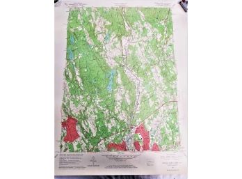 Vintage 1960 Norwalk North-New York Quadrangle CT.  US Geological Topographic Map #6