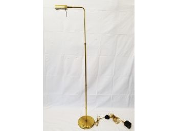 Vintage Adjustable Height Brass Pharmacy Floor Lamp