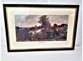 Vintage Framed Matted Print Fox Hunting 'Breaking Cover' By Herring Sr., J.F.