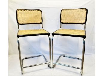 Two Cane Seat & Back Counter High Chairs - 25' Seat Height