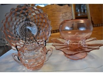 Collection Pink Depression Glass