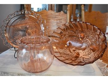 Assorted Open Colony Lace Depression Glass