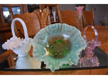 Five Pieces Of Decorative Glassware