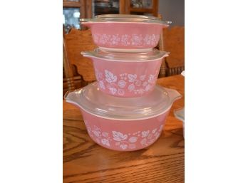 Vintage Pyrex Pink Gooseberry Cinderella Cookware