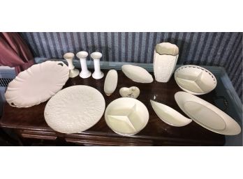 Lot Of Lenox - Serveware, Candleholder, Trays, Etc.