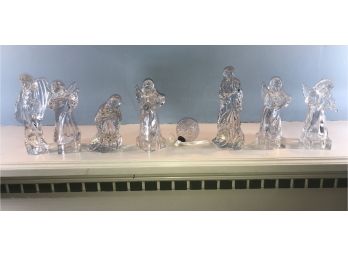 Christmas Treat!!! Lenox And Waterford Crystal Christmas Ball And Nativity Set With Angels