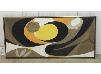 Contemporary Sandstone Artwork On Canvas Signed Terna