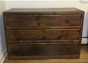 Vintage Solid Dark Pine Dresser