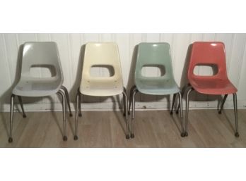 Brunswick Mid Century Modern Colorful & Chrome Chairs (4)
