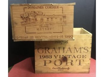2 Wooden Crates, Boxes