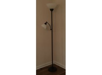 Black 2 Light Floor Lamp