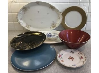 Vintage Porcelain, Platter  Grouping