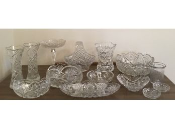 Antique Stunning Crystal Lot Total Of 14
