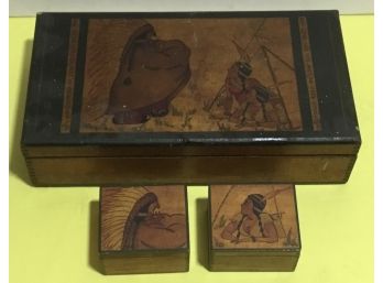 Antique Native American Indian Wooden Box