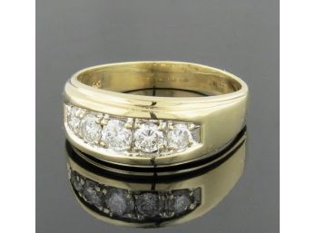 Men's 14k Yellow Gold Diamond Ring