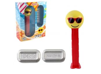 30 Gram PAMP Suisse Chillin Sunglasses Emoji PEZ Dispenser & Silver Wafers (W/Box & COA)