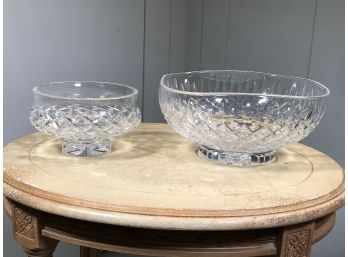Two Fabulous WATERFORD CRYSTAL Bowls - Both Pieces In Excellent Condition - Both Have Vintage Gothic Marks