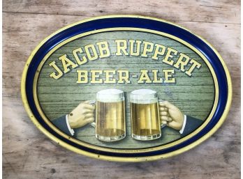 Fantastic Vintage JACOB RUPERT - BEER - ALE - Beer Tray From 1939 - Great Paint - Nice Breweriana Piece !
