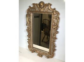 Fabulous Antique / Vintage Decorator Mirror With Putti - Great Color - High Quality - Very Heavy - NICE !