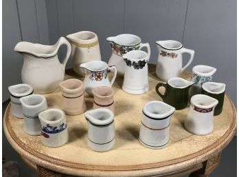 Amazing 50 Year Collection Or Vintage Diner / Restaurant Ware Creamers - 22 Pieces Total - Great Collection