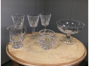 Group Lot Of Assorted WATERFORD / LISMORE Crystal - All Waterford - Waterford Not Marquis - 6 Pieces Total