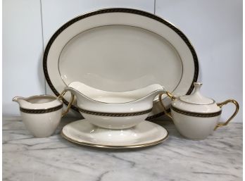 Group Of LENOX - TYLER - Presidential Collection China - Serving Pieces - Platter - Gravy Boat - Sugar & Cream