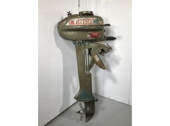 Very Cool 1940s / 1950s Outboard Boat Motor By FIRESTONE - Really Only Good As Display Piece - COOL !