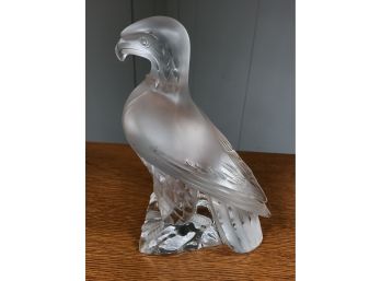 AS-IS - Large Vintage LALIQUE Eagle Statue - Almost 10' Tall - Signed & Original Label - Nice Display Piece
