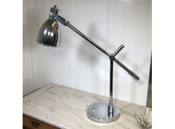 Fantastic Retro / Modern Chrome - Desk / Table Lamp - Midcentury Style - Great Lamp - Works Fine !!