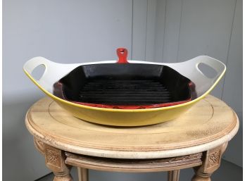 Two Fantastic Pieces Of Le Creuset Enamel Cookware Grill Pan & Large Paella Pan - TWO FOR ONE - Made In France
