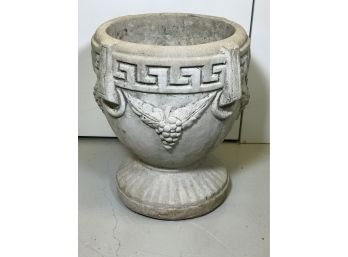 (2 Of 2) Wonderful Large Concrete Urn With Classic Greek Key Design - Great Condition - We Have Two Of These