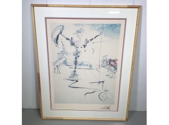 Very Nice SALVADOR DALI Print - Decorative Piece - Large Size - 38' X 30' - The Original Was Done In 1966