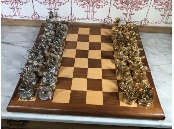 Incredible Highly Detailed FOXWOODS CASINO Chess Set With Board - Very Well Made - Great Attention To Detail