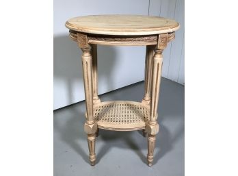 Beautiful $400 French Style Side Table - French Creme Paint Finish - Purchased From LILLIAN AUGUST Nice Table
