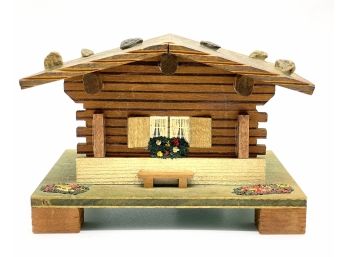 Vintage Wooden Swiss Chalet Music Box