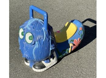 Vintage McDonalds Early 1980s Blue Fry Guy Playground Playland Riding Toy